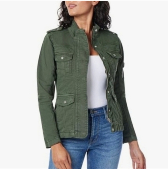 Kensie Jackets & Blazers - Kensie Utility Military Mock Neck Olive Zip Jacket EUC 💚💚